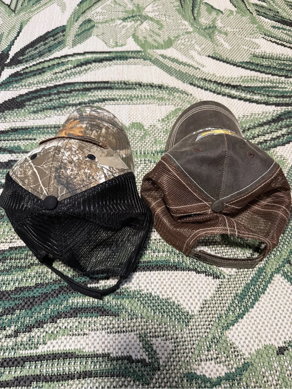 Chevrolet Hat Bundle Silverado Camo Trucker Hat with Brown Chevrolet Cap - Picture 3 of 4